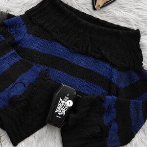 Killstar distressed crop sweater size xs - Lucid